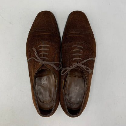 【中古品】【メンズ】 EDWARD GREEN エドワードグリーン CARDIFF SUEDE DRESS SHOES カーディフ スエード ドレスシューズ 靴 164-260831-as-02-izu サイズ：6 1/2 カラー：ブラウン 万代Net店