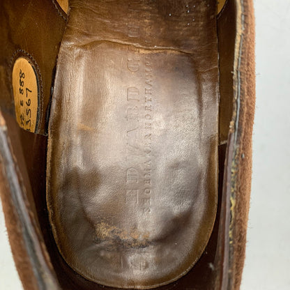 【中古品】【メンズ】 EDWARD GREEN エドワードグリーン CARDIFF SUEDE DRESS SHOES カーディフ スエード ドレスシューズ 靴 164-260831-as-02-izu サイズ：6 1/2 カラー：ブラウン 万代Net店
