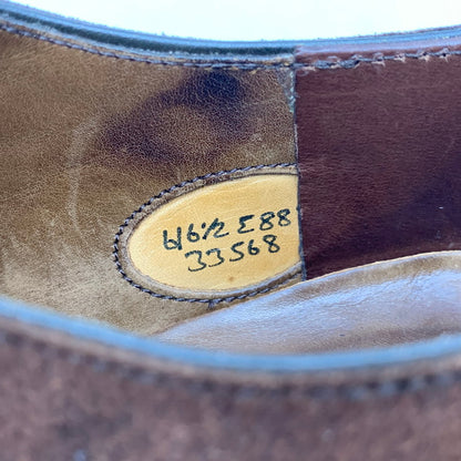【中古品】【メンズ】 EDWARD GREEN エドワードグリーン CARDIFF SUEDE DRESS SHOES カーディフ スエード ドレスシューズ 靴 164-260831-as-02-izu サイズ：6 1/2 カラー：ブラウン 万代Net店