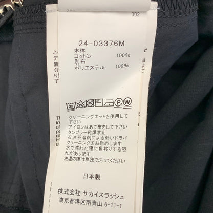 【中古品】【メンズ】 SACAI サカイ 24-03376M COTTON JERSEY T-SHIRT コットン ジャージー Tシャツ トップス 140-260901-kh-10-izu サイズ：2 カラー：ブラック 万代Net店