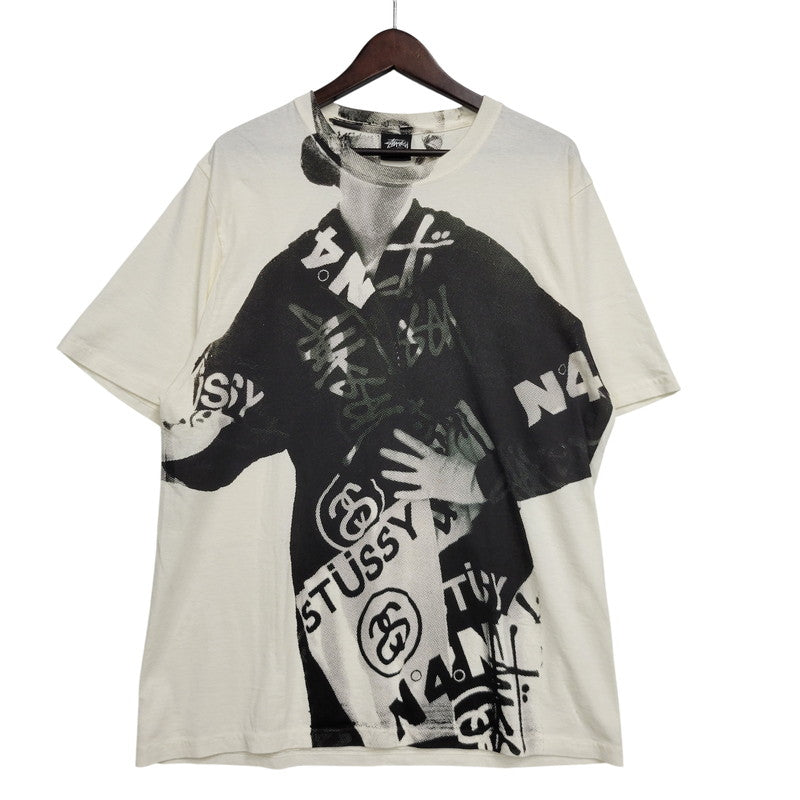 【中古品】【メンズ】 STUSSY ステューシー LADY PARIS PIG.DYED TEE レディー パリス ピグメントダイ Tシャツ 半袖 142-260902-as-20-izu サイズ：M カラー：ホワイト 万代Net店