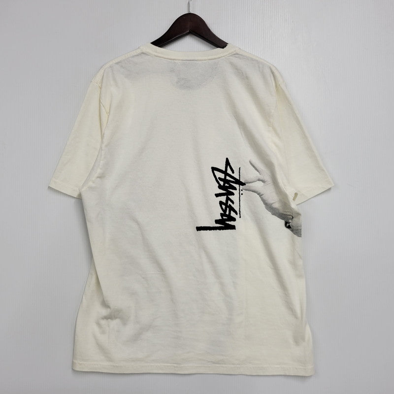 【中古品】【メンズ】 STUSSY ステューシー LADY PARIS PIG.DYED TEE レディー パリス ピグメントダイ Tシャツ 半袖 142-260902-as-20-izu サイズ：M カラー：ホワイト 万代Net店