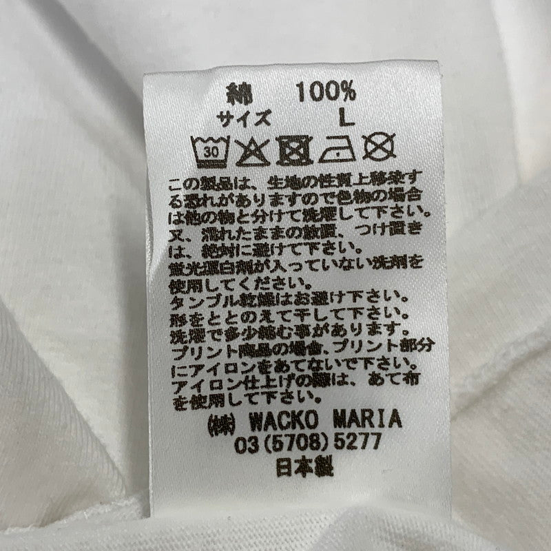 【中古品】【メンズ】 WACKO MARIA ワコマリア WASHED HEAVY WEIGHT T-SHIRT ウォッシュド ヘビー ウエイト Tシャツ トップス 142-260901-kh-11-izu サイズ：L カラー：ホワイト 万代Net店