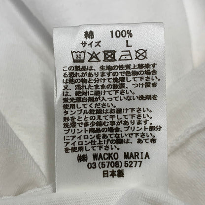 【中古品】【メンズ】 WACKO MARIA ワコマリア WASHED HEAVY WEIGHT T-SHIRT ウォッシュド ヘビー ウエイト Tシャツ トップス 142-260901-kh-11-izu サイズ：L カラー：ホワイト 万代Net店