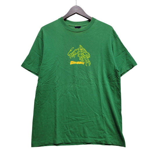 【中古品】【メンズ】 OLD STUSSY オールド ステューシー ROBOT SS TEE ロボット 半袖 Tシャツ USA製 両シングル 紺タグ 142-260911-as-02-izu サイズ：M カラー：グリーン 万代Net店