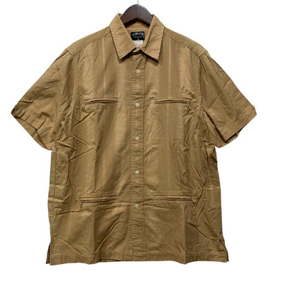 【中古品】【メンズ】 OLD STUSSY AUTHENTIC オールド ステューシー オーセンティック 00S CUBA SS SHIRT キューバ ショートスリーブ シャツ トップス 半袖 142-260914-cs-24-izu サイズ：M カラー：ブラウン系 万代Net店