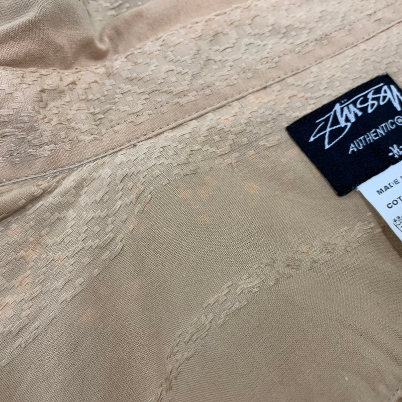 【中古品】【メンズ】 OLD STUSSY AUTHENTIC オールド ステューシー オーセンティック 00S CUBA SS SHIRT キューバ ショートスリーブ シャツ トップス 半袖 142-260914-cs-24-izu サイズ：M カラー：ブラウン系 万代Net店