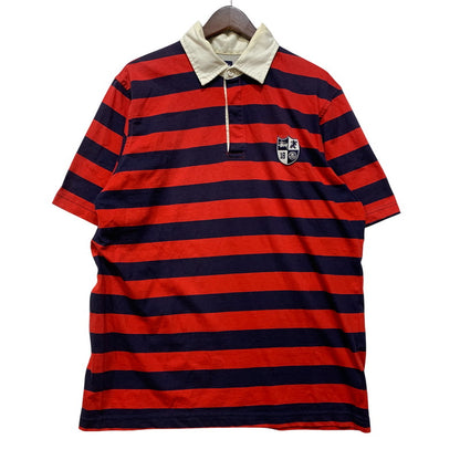 【中古品】【メンズ】 OLD STUSSY オールド ステューシー 紺タグ 90S BORDER RUGBY SS SHIRT ボーダー ラグビー ショートスリーブ シャツ トップス 半袖 142-260914-cs-23-izu サイズ：L カラー：レッド×ネイビー 万代Net店
