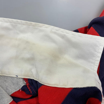 【中古品】【メンズ】 OLD STUSSY オールド ステューシー 紺タグ 90S BORDER RUGBY SS SHIRT ボーダー ラグビー ショートスリーブ シャツ トップス 半袖 142-260914-cs-23-izu サイズ：L カラー：レッド×ネイビー 万代Net店