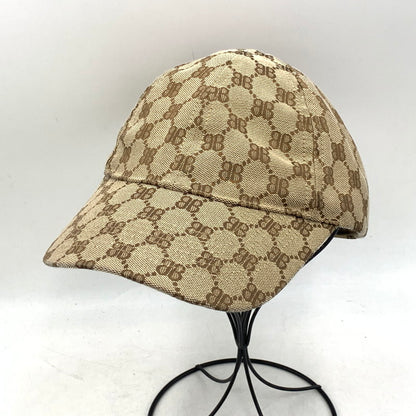 【中古品】【メンズ/レディース】 GUCCI グッチ×BALENCIAGA バレンシアガ THE HACKER PROJECT BASEBALL CAP ザ ハッカー プロジェクト ベースボール キャップ 帽子 183-260901-ya-12-izu サイズ：L（59cm） カラー：ベージュ 万代Net店