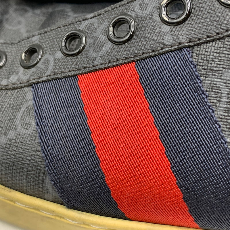 【現状渡し品】【メンズ/レディース】 GUCCI グッチ 429445 ACE GG SUPREME SNEAKERS スプリーム スニーカーズ シューズ 靴 183-260901-ya-08-izu サイズ：6 1/2 カラー：ネイビー 万代Net店