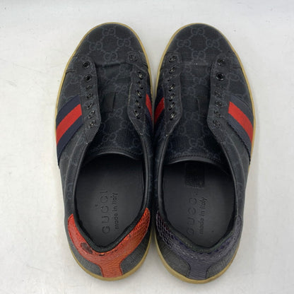【現状渡し品】【メンズ/レディース】 GUCCI グッチ 429445 ACE GG SUPREME SNEAKERS スプリーム スニーカーズ シューズ 靴 183-260901-ya-08-izu サイズ：6 1/2 カラー：ネイビー 万代Net店