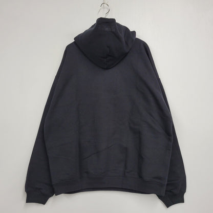 【中古美品】【メンズ】 VETEMENTS ヴェトモン LARGE LOGO HOODIE UE63HD640B ラージ ロゴ フーディー パーカー 142-260902-as-25-izu サイズ：O カラー：ブラック 万代Net店