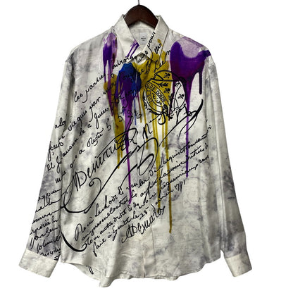 【中古品】【メンズ】 Berluti ベルルッティ PAINT GRAPHIC LS SHIRT ペイント グラフィック ロングスリーブ シャツ 長袖 141-260902-as-11-izu カラー：マルチカラー 万代Net店