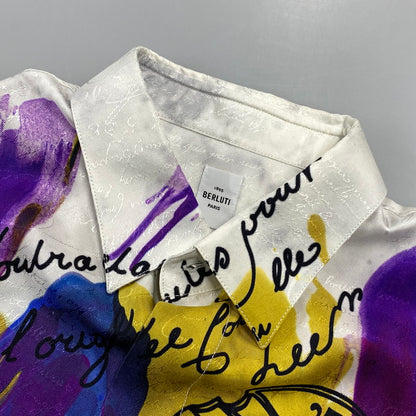 【中古品】【メンズ】 Berluti ベルルッティ PAINT GRAPHIC LS SHIRT ペイント グラフィック ロングスリーブ シャツ 長袖 141-260902-as-11-izu カラー：マルチカラー 万代Net店