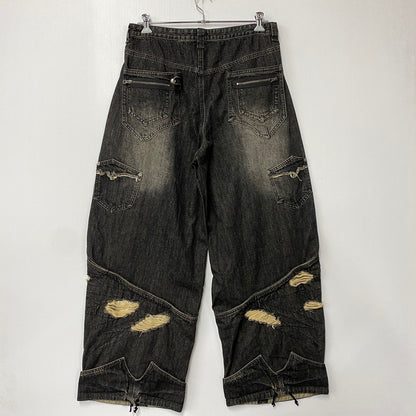 【中古品】【メンズ】 AESYNCTX エーイーシンクテックス WIDE PANTS ワイド パンツ ボトムス 153-260901-kh-01-izu サイズ：XL カラー：チャコール系 万代Net店
