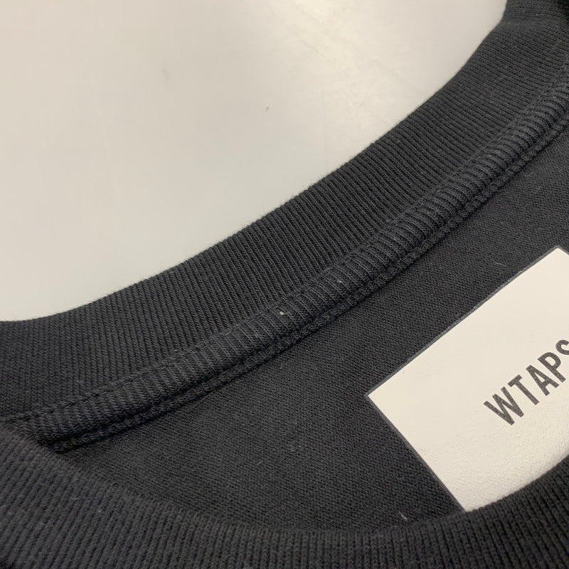 【中古品】【メンズ】 WTAPS ダブルタップス 222ATDT-CSM05 QB SS CTPL. CRST ショートスリーブ Tシャツ トップス 142-260901-kh-12-izu サイズ：02 カラー：ブラック 万代Net店