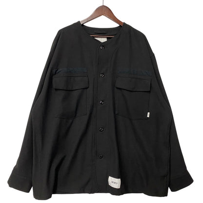 【中古品】【メンズ】 WTAPS ダブルタップス SCOUT LS RAPO. TWILL 222WVDT-SHM04 スカウト ロングスリーブ ラポ. ツイル シャツ 長袖 142-260902-as-10-izu サイズ：04 カラー：ブラック 万代Net店