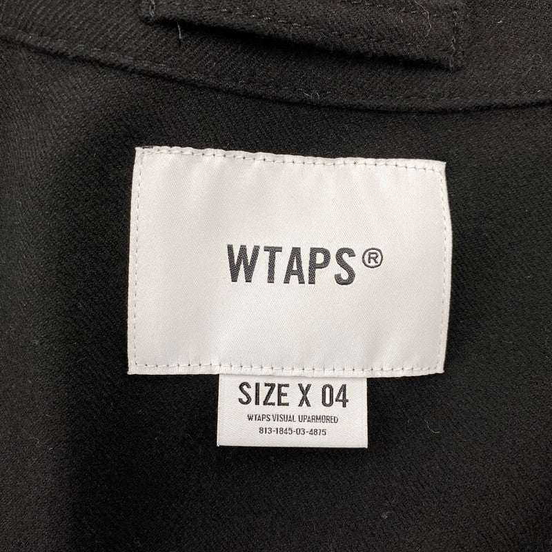 【中古品】【メンズ】 WTAPS ダブルタップス SCOUT LS RAPO. TWILL 222WVDT-SHM04 スカウト ロングスリーブ ラポ. ツイル シャツ 長袖 142-260902-as-10-izu サイズ：04 カラー：ブラック 万代Net店