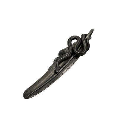 【中古品】【メンズ/レディース】 SHARE ONE'S FATE シェアワンズフェイト 1ST FEATHER＆DROP SNAKE TOP ファースト フェザー ドロップ スネーク トップ ペンダントトップ アクセサリー 192-260831-cs-08-izu カラー：シルバー 万代Net店