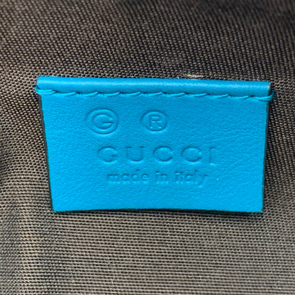 【中古品】【メンズ/レディース】 GUCCI グッチ 449894 マイクログッチシマ レザー ポーチ カバン 180-260901-ya-09-izu カラー：ターコイズブルー 万代Net店