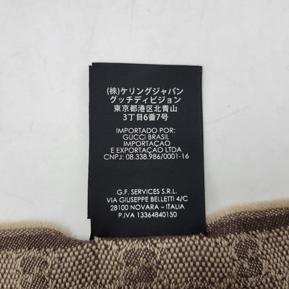 【中古品】【メンズ/レディース】 GUCCI グッチ GG柄 ウェブライン マフラー 183-260902-as-18-izu サイズ：37×180cm カラー：ブラウン系 万代Net店