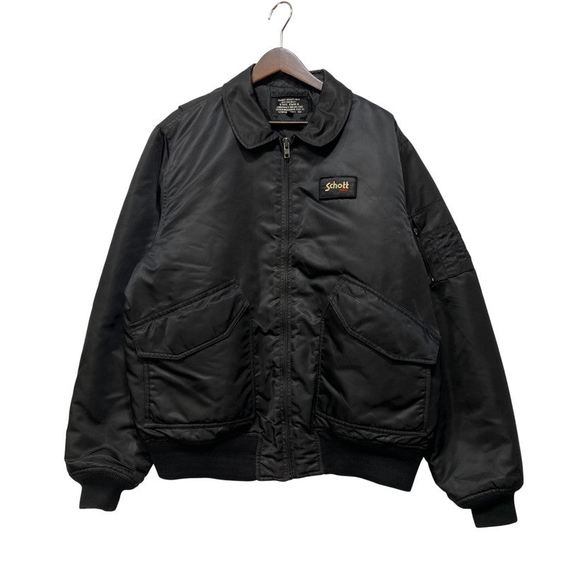 【中古品】【メンズ】 SCHOTT ショット CWU-210-31 CWU-R FLIGHT JACKET フライト ジャケット アウター 145-260831-cs-01-izu サイズ：XL カラー：ブラック 万代Net店