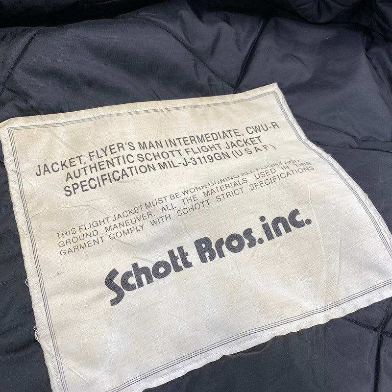 【中古品】【メンズ】 SCHOTT ショット CWU-210-31 CWU-R FLIGHT JACKET フライト ジャケット アウター 145-260831-cs-01-izu サイズ：XL カラー：ブラック 万代Net店