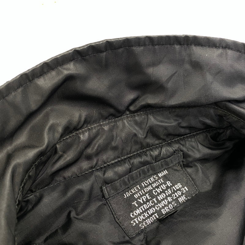 【中古品】【メンズ】 SCHOTT ショット CWU-210-31 CWU-R FLIGHT JACKET フライト ジャケット アウター 145-260831-cs-01-izu サイズ：XL カラー：ブラック 万代Net店