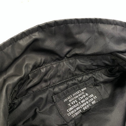 【中古品】【メンズ】 SCHOTT ショット CWU-210-31 CWU-R FLIGHT JACKET フライト ジャケット アウター 145-260831-cs-01-izu サイズ：XL カラー：ブラック 万代Net店