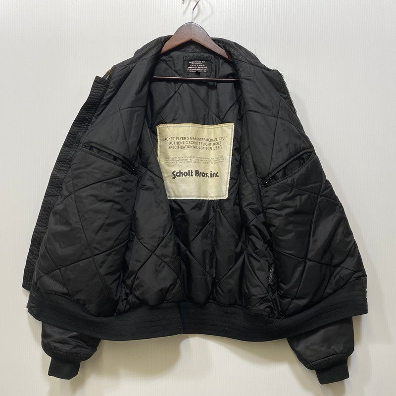 【中古品】【メンズ】 SCHOTT ショット CWU-210-31 CWU-R FLIGHT JACKET フライト ジャケット アウター 145-260831-cs-01-izu サイズ：XL カラー：ブラック 万代Net店