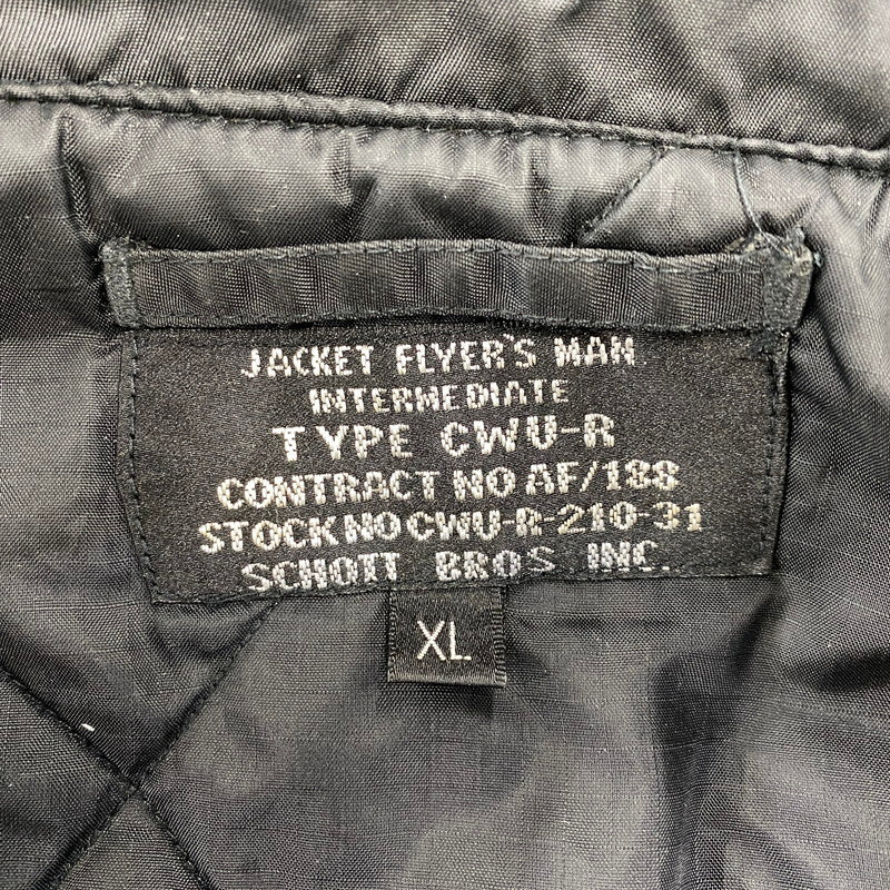【中古品】【メンズ】 SCHOTT ショット CWU-210-31 CWU-R FLIGHT JACKET フライト ジャケット アウター 145-260831-cs-01-izu サイズ：XL カラー：ブラック 万代Net店