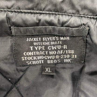 【中古品】【メンズ】 SCHOTT ショット CWU-210-31 CWU-R FLIGHT JACKET フライト ジャケット アウター 145-260831-cs-01-izu サイズ：XL カラー：ブラック 万代Net店