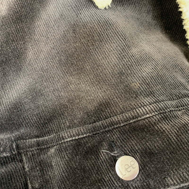 【中古品】【メンズ】 LEE リー LM0732 CORDUROY BOA JACKET コーデュロイ ボア ジャケット アウター 147-260916-yn-13-izu サイズ：S カラー：ブラック 万代Net店
