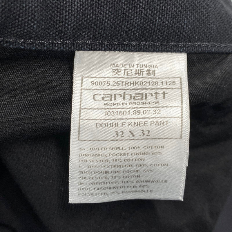 【中古品】【メンズ】 CARHARTT WIP カーハートダブリューアイピー I031501 DOUBLE KNEE PANT ダブルニー パンツ ボトムス 153-260901-kh-05-izu サイズ：32×32 カラー：ブラック 万代Net店
