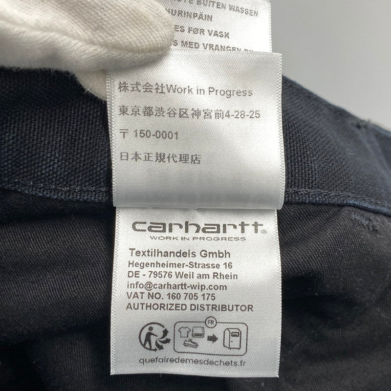 【中古品】【メンズ】 CARHARTT WIP カーハートダブリューアイピー I031501 DOUBLE KNEE PANT ダブルニー パンツ ボトムス 153-260901-kh-05-izu サイズ：32×32 カラー：ブラック 万代Net店