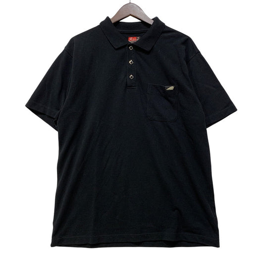 【中古品】【メンズ】 INDIAN MOTORCYCLE インディアン モーターサイクル IM77068 EMB'D エンブロイダード S S ショートスリーブ POLO SHIRT ポロシャツ トップス 半袖 145-260911-ya-11-izu サイズ：XL カラー：ブラック 万代Net店