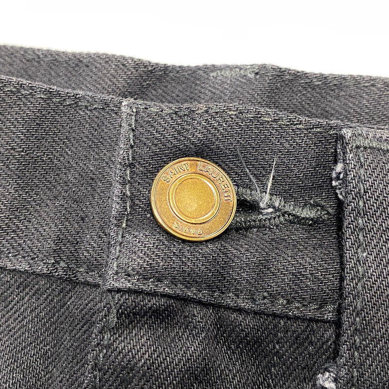 【中古品】【メンズ】 SAINT LAURENT サンローラン 500170 Y865R CLASSIC STRAIGHT DENIM PANTS クラシック ストレート デニム パンツ ボトムス 152-260901-kh-06-izu サイズ：27 カラー：ブラック 万代Net店