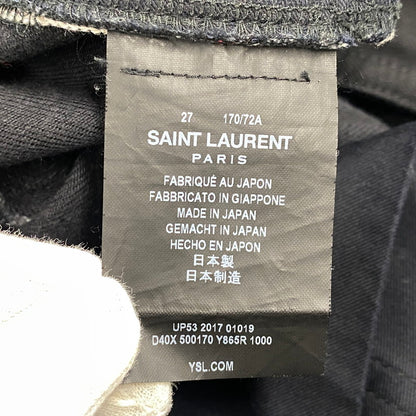 【中古品】【メンズ】 SAINT LAURENT サンローラン 500170 Y865R CLASSIC STRAIGHT DENIM PANTS クラシック ストレート デニム パンツ ボトムス 152-260901-kh-06-izu サイズ：27 カラー：ブラック 万代Net店