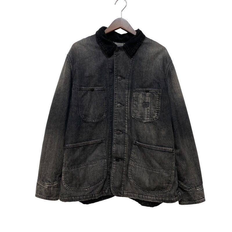 【中古品】【メンズ】 MINEDENIM マインデニム 2510-9004-95-022 25AW 襟コーデュロイ 裏地チェックフランネル デニムカバーオールジャケット アウター 142-260831-cs-02-izu サイズ：2 カラー：チャコール 万代Net店