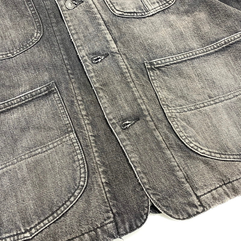 【中古品】【メンズ】 MINEDENIM マインデニム 2510-9004-95-022 25AW 襟コーデュロイ 裏地チェックフランネル デニムカバーオールジャケット アウター 142-260831-cs-02-izu サイズ：2 カラー：チャコール 万代Net店