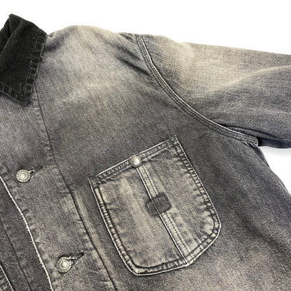【中古品】【メンズ】 MINEDENIM マインデニム 2510-9004-95-022 25AW 襟コーデュロイ 裏地チェックフランネル デニムカバーオールジャケット アウター 142-260831-cs-02-izu サイズ：2 カラー：チャコール 万代Net店