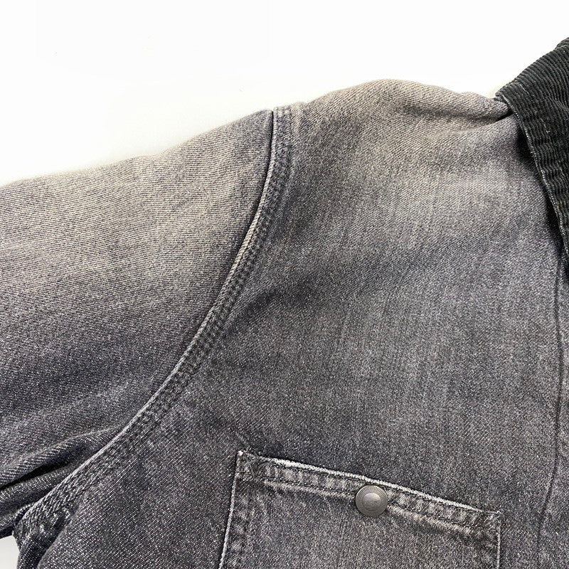 【中古品】【メンズ】 MINEDENIM マインデニム 2510-9004-95-022 25AW 襟コーデュロイ 裏地チェックフランネル デニムカバーオールジャケット アウター 142-260831-cs-02-izu サイズ：2 カラー：チャコール 万代Net店