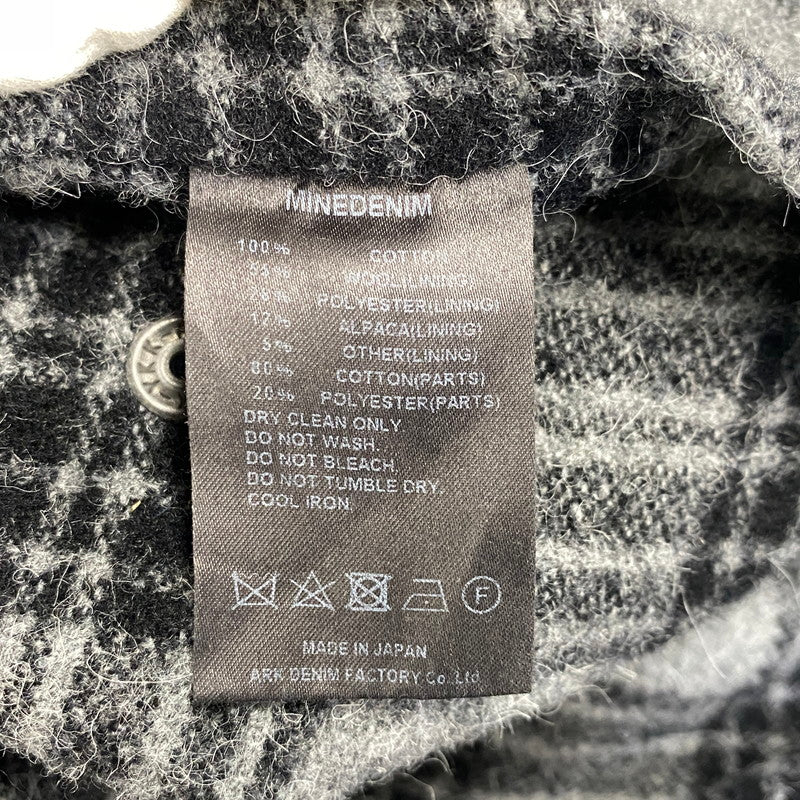 【中古品】【メンズ】 MINEDENIM マインデニム 2510-9004-95-022 25AW 襟コーデュロイ 裏地チェックフランネル デニムカバーオールジャケット アウター 142-260831-cs-02-izu サイズ：2 カラー：チャコール 万代Net店