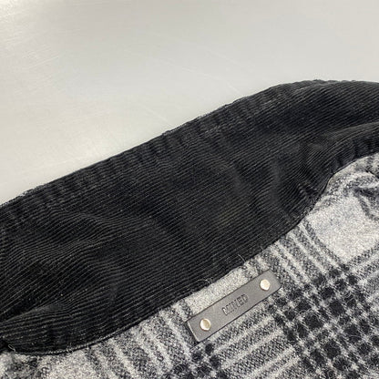 【中古品】【メンズ】 MINEDENIM マインデニム 2510-9004-95-022 25AW 襟コーデュロイ 裏地チェックフランネル デニムカバーオールジャケット アウター 142-260831-cs-02-izu サイズ：2 カラー：チャコール 万代Net店