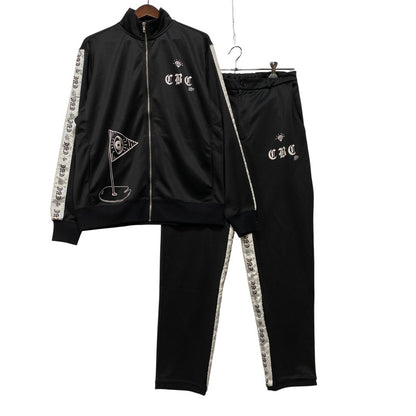 【中古品】【メンズ】 CENTURION BOYZ CLUB センチュリオンボーイズクラブ CBC-005 CBC-004 TRACK JACKET＆PANTS SET-UP トラック ジャケット パンツ セットアップ 142-260831-cs-06-izu サイズ：上下L カラー：ブラック 万代Net店