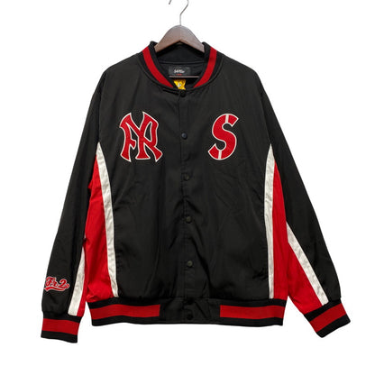 【中古品】【メンズ】 SAPEUR x FR2 サプール エフアールツー FRJ108 STADIUM JACKET スタジアム ジャケット アウター 142-260831-cs-04-izu サイズ：L カラー：ブラック×レッド 万代Net店