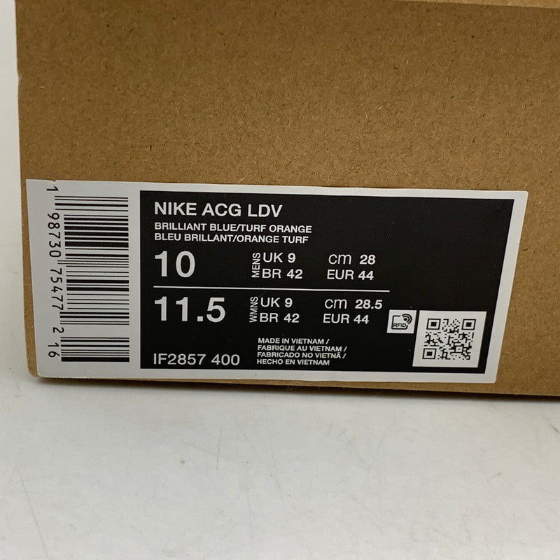 【中古美品】【メンズ】 NIKE ACG ナイキ エーシージー LDV IF2857-400 スニーカー 靴 160-260831-as-07-izu サイズ：28cm カラー：BRILLIANT BLUE/TURF ORANGE 万代Net店
