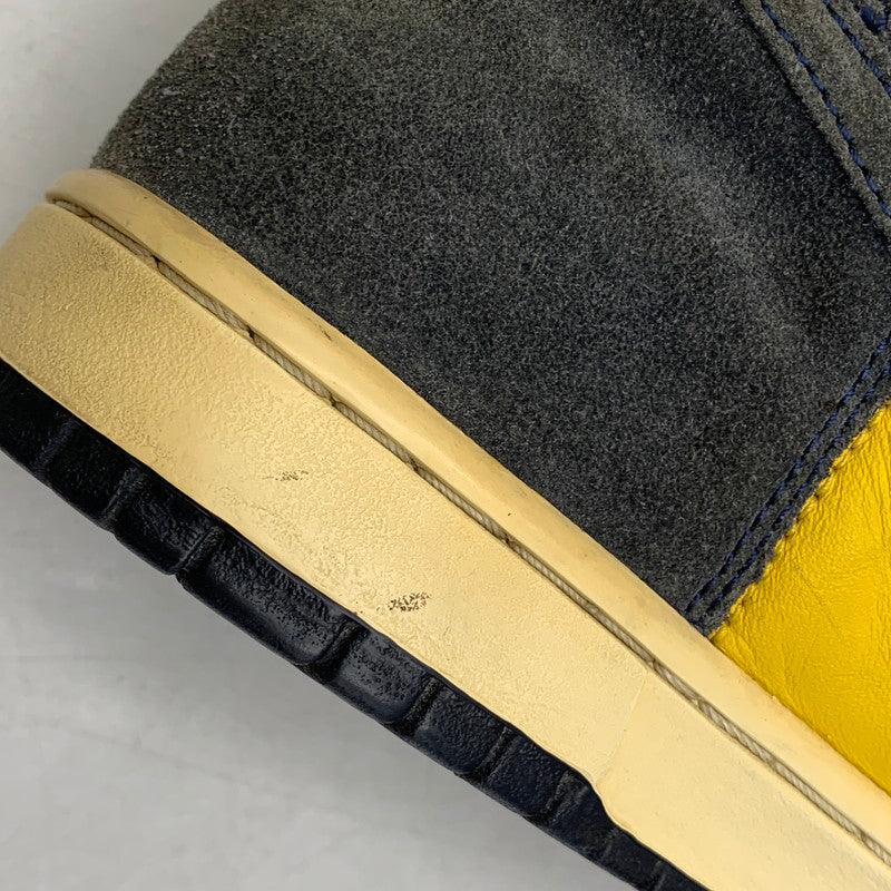 【現状渡し品】【メンズ】 NIKE SB ナイキエスビー 305050-741 DUNK HIGH ダンク ハイ スニーカー シューズ 靴 160-260901-ya-07-izu サイズ：27cm カラー：ネイビー×イエロー 万代Net店