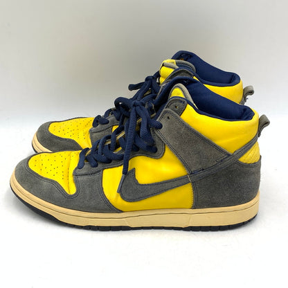 【現状渡し品】【メンズ】 NIKE SB ナイキエスビー 305050-741 DUNK HIGH ダンク ハイ スニーカー シューズ 靴 160-260901-ya-07-izu サイズ：27cm カラー：ネイビー×イエロー 万代Net店